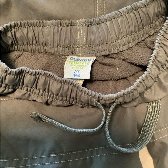 PLEASE Mum grey pants with fleece liner. Size 2T. - Picture 3 of 5